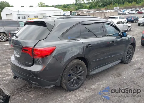 2014 Acura Mdx Technology Package z USA, uszkodzony, nr VIN 5FRYD4H40EB020505